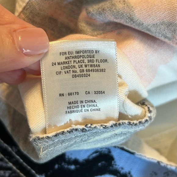 Anthropologie Maeve Women's Floral Buckle Pencil Skirt White/Multi Size 10 - Picture 9 of 10